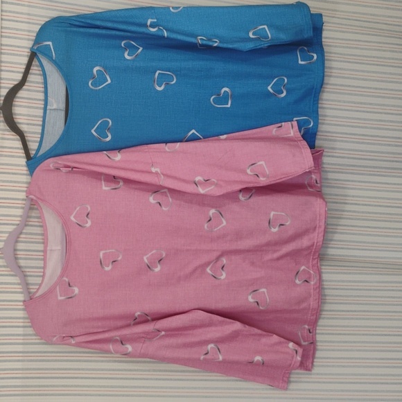 Stylish Pink Heart Design Blouse - Picture 2 of 12